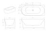Freistehende Badewanne NOVA SLIM LINE