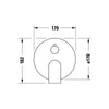 Duravit Tulum Unterputz Duscharmatur mit Regendusche