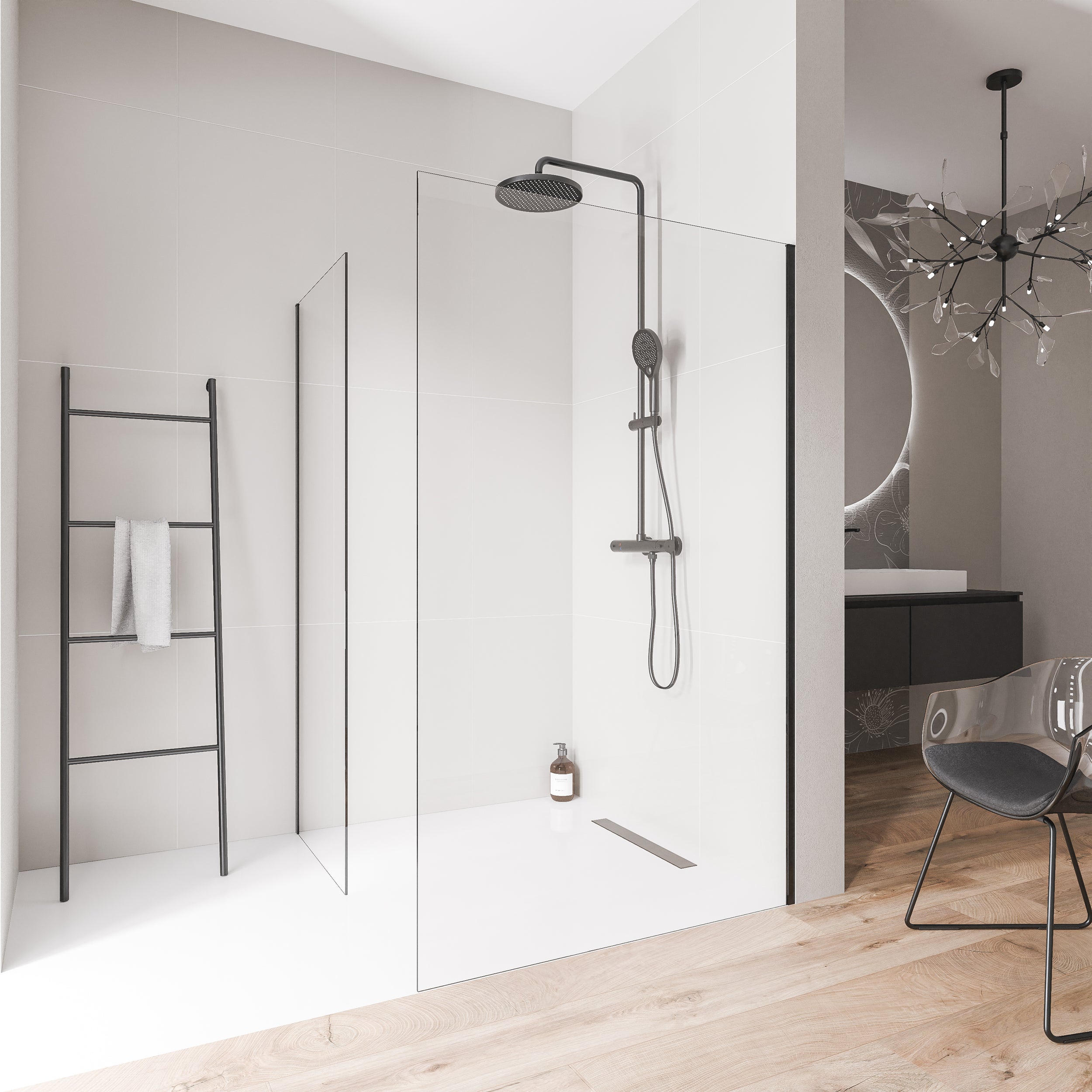 Walk-In 10 mm Nano Klarglas EX102