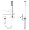 Wandanschlussbogen  CZT050B mit Brausehalterung